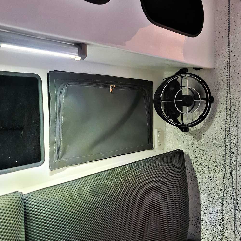 Camper storage upgrades - fan