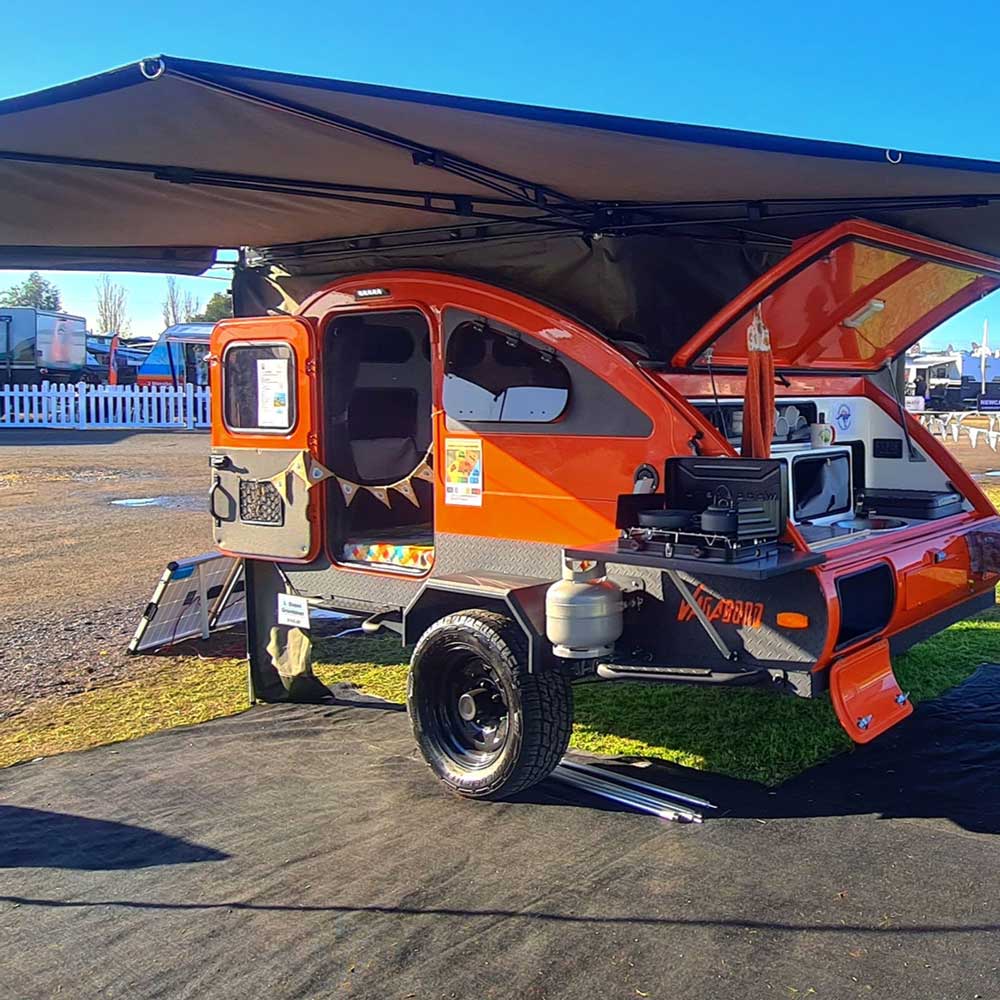 Camper storage upgrades - L-shaped groundsheet