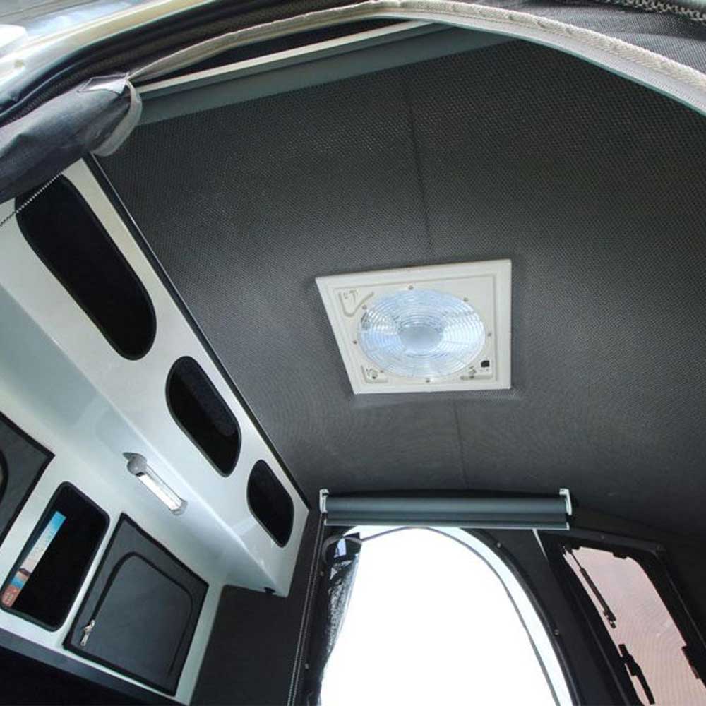 Camper storage upgrades - reversible roof fan