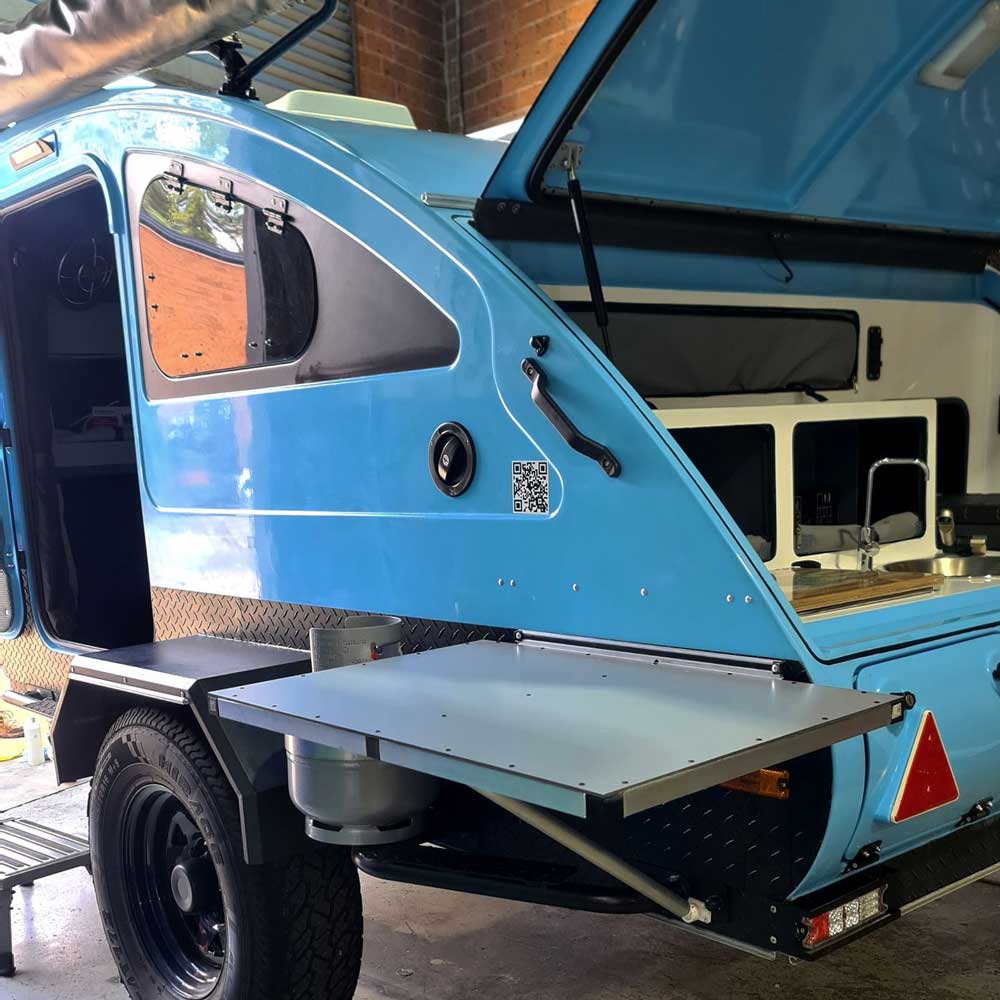 Camper storage upgrades - side mount table